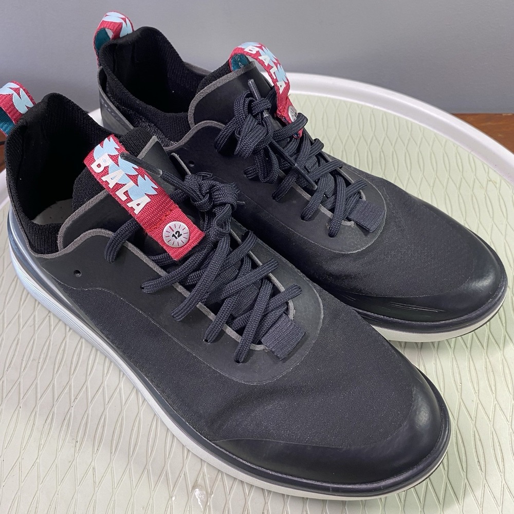 BALA Twelves Nocturnal Nursing Shoes Sneakers Lace Up Low Top Black Sz W 10 M8.5